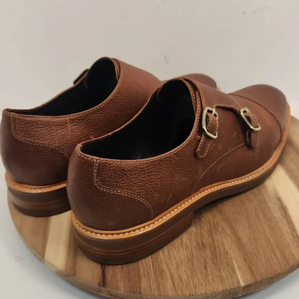 Gordon Rush Caden Monk Strap Men's Dress Shoes Leather Size 9 Brown